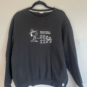 Vintage Black Graphic Snoopy Sweater